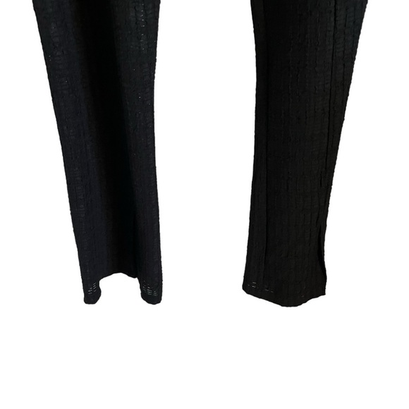 ASTR THE LABEL Zoe Black Textured Pull-On Flare Pants - Picture 5 of 12